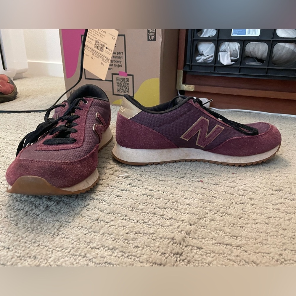 Purple New Balance Sneakers with Black Laces